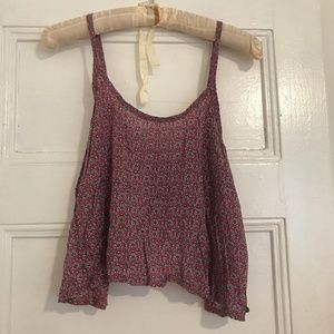 Cropped Floral Flowy Top